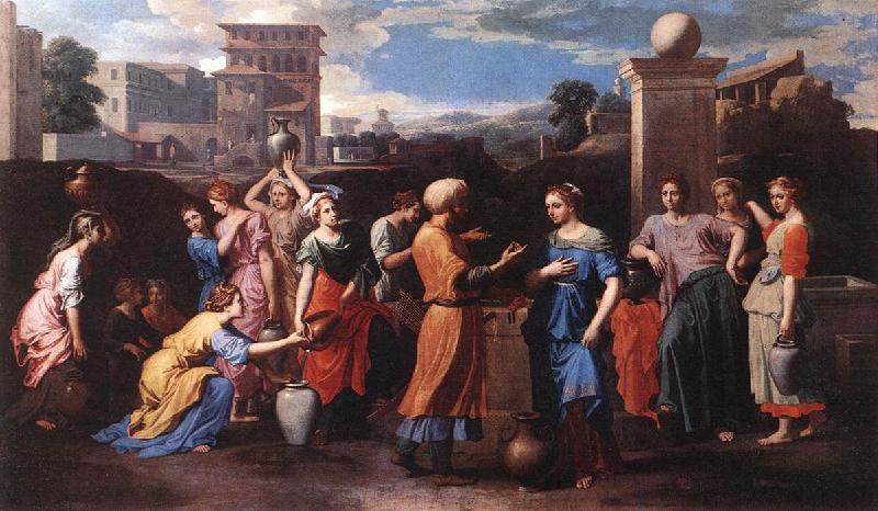 POUSSIN, Nicolas Rebecca at the Well st